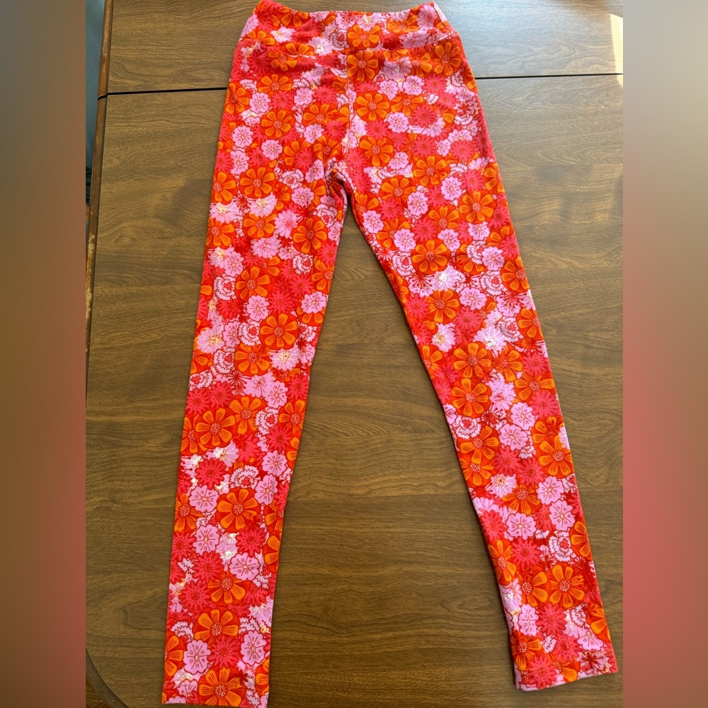 Girls LuLaRoe Floral Leggings - Size “Tween” (10/12)